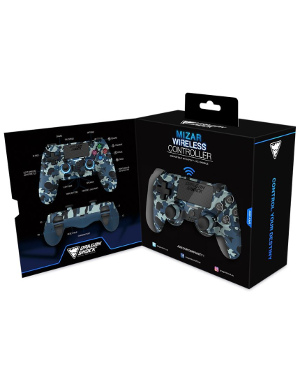 Dragonshock Mizar Wireless Controller Blue Camo (PS4/PC) obrázok 1