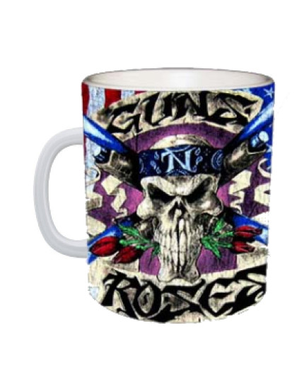 Guns N Roses hrnček Skull Flag obrázok 1