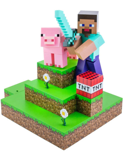 Minecraft Diorama Light Steve 30 cm obrázok 1