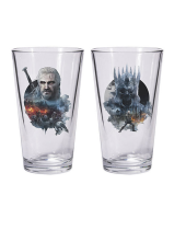 Witcher 3 Wild Hunt Pint Glass Set Geralt and Eredin