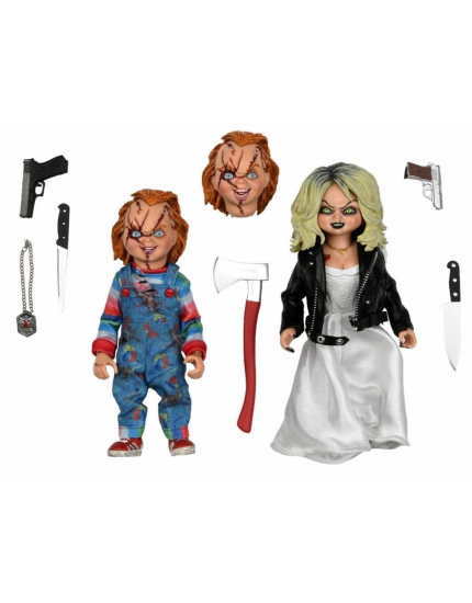 Bride of Chucky Clothed akčné figúrky 2-Pack Chucky and Tiffany 14 cm obrázok 1