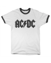 AC/DC Black Logo Retro Ringer (T-Shirt)