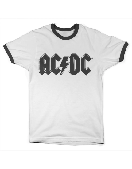 AC/DC Black Logo Retro Ringer (T-Shirt) obrázok 1