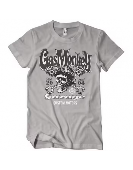 Gas Monkey Garage Custom Motors Skull (T-Shirt) obrázok 1