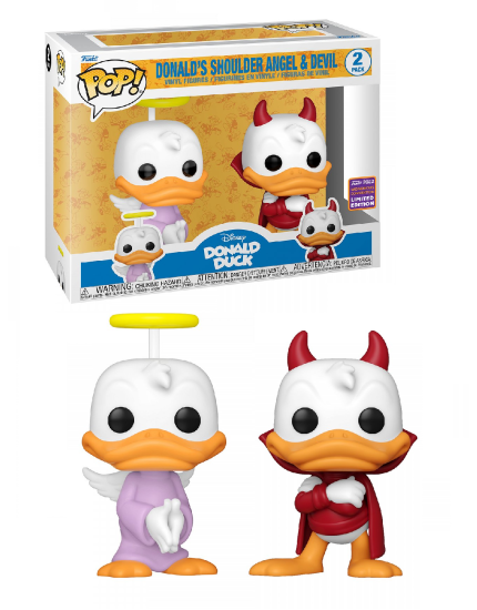 Pop! Disney - Donald Duck - Donalds Shoulder Angel and Devil (2022 Limited Edition, 2-Pack) obrázok 1