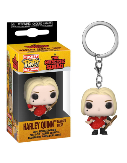 Pop! Pocket Keychain - Suicide Squad - Harley Quinn (Damaged Dress) obrázok 1