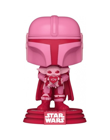 Pop! Star Wars - Valentines Mandalorian with Grogu obrázok 1