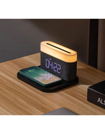 MOYE AURORA LAMP WITH CLOCK AND WIRELESS CHARGER obrázok 1