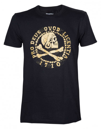 Uncharted 4 Skull Logo Gold (T-Shirt) obrázok 1